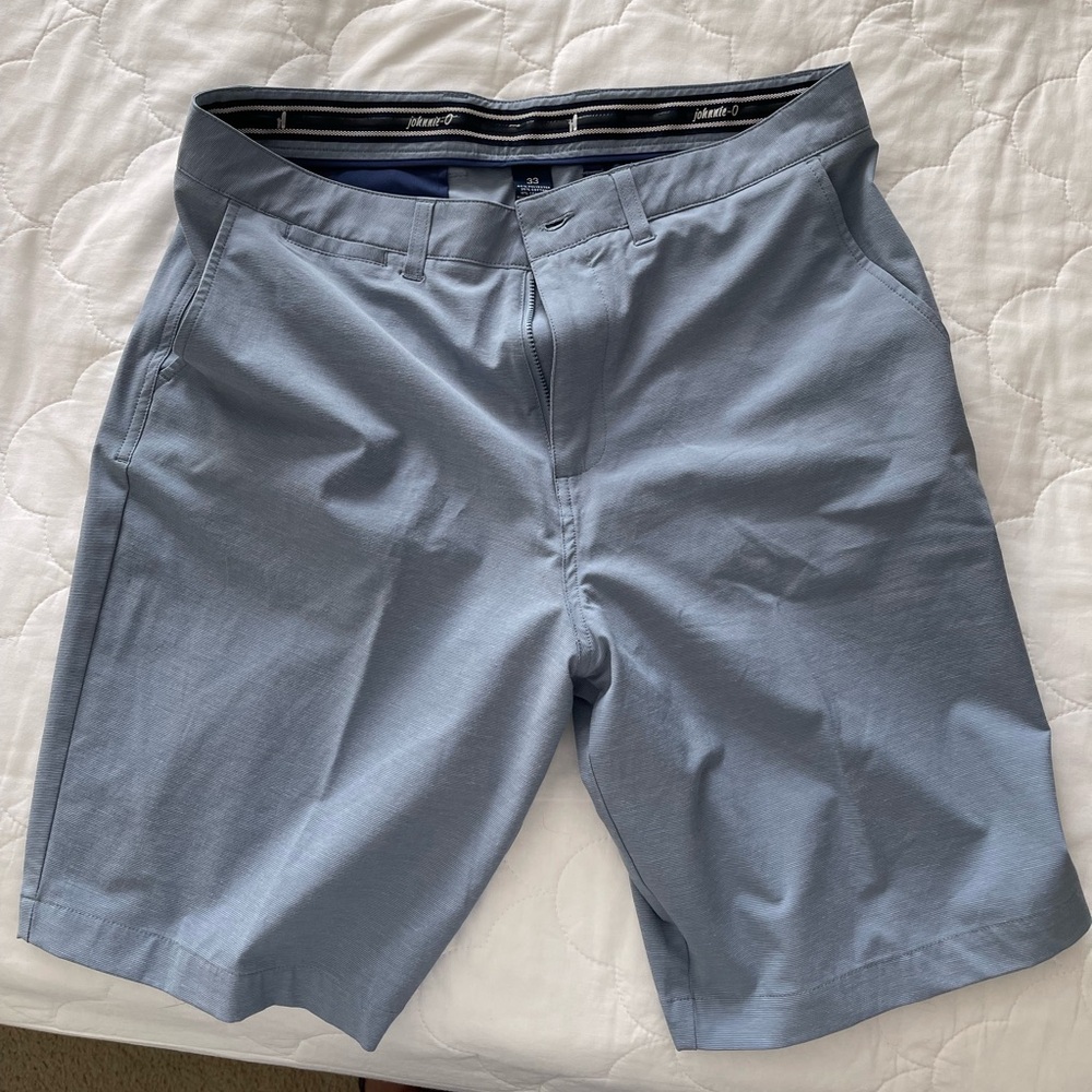 Men's Classic Blue Flat Front Shorts